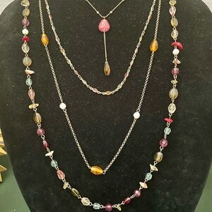 4 strand Elegant Multicolor Beaded Layered Necklace